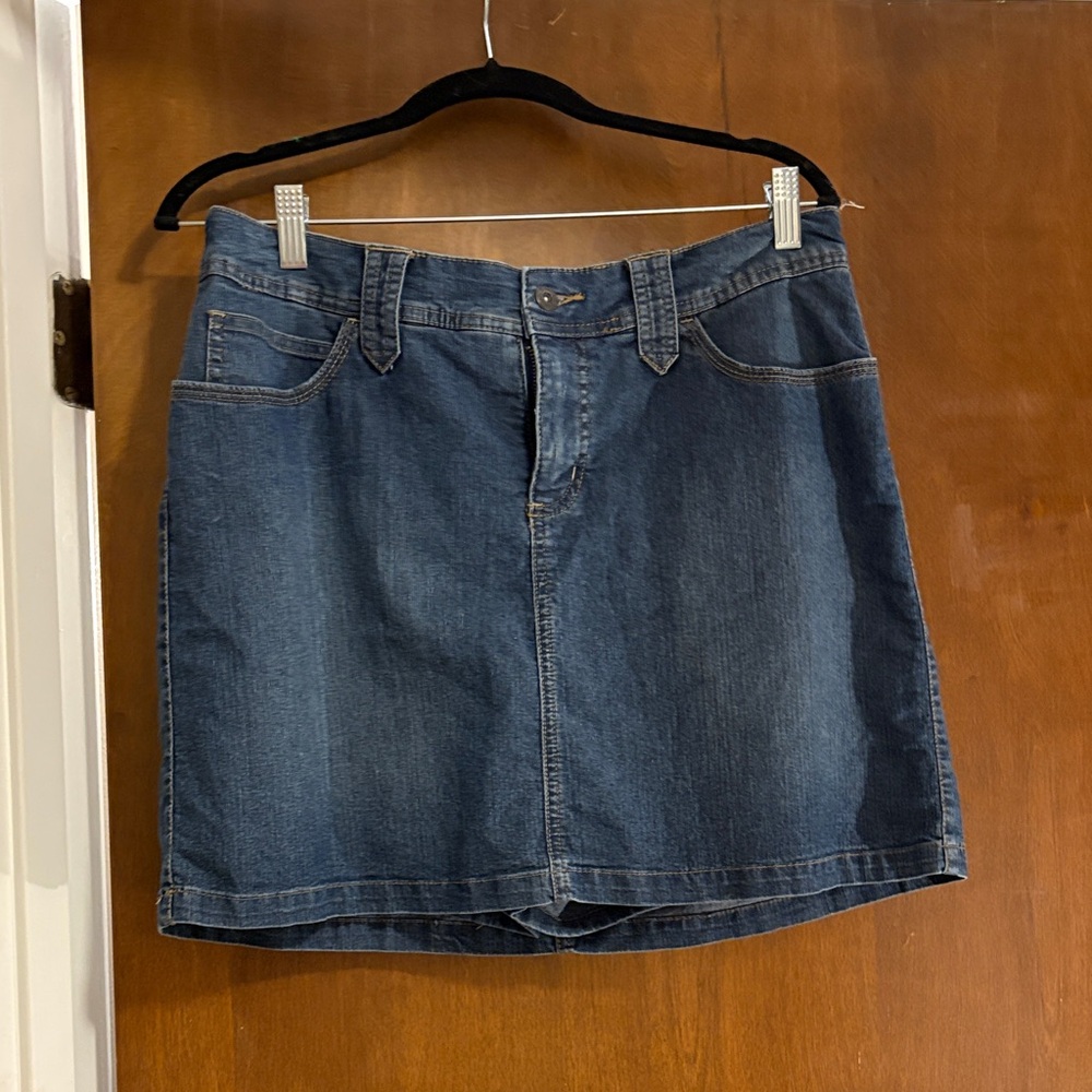 St. John's Bay Dark Blue Mini Skirt